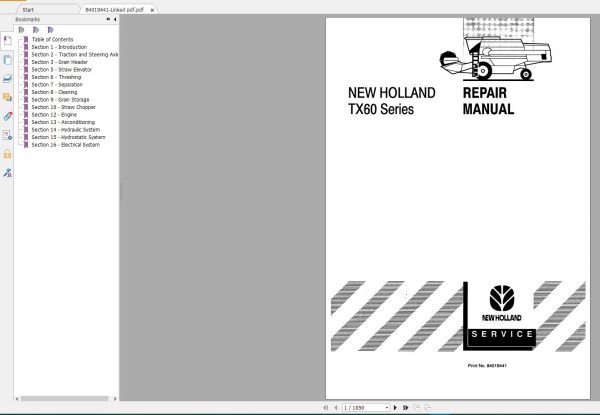 New Holland Agriculture Equipment Combine Service Manuals New Model DVD (9)
