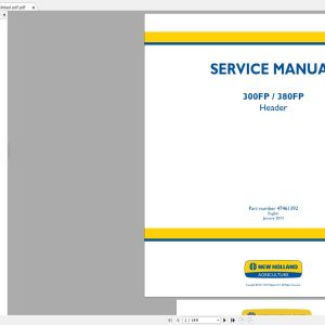 New Holland Agriculture Equipment Header Service Manuals (5)