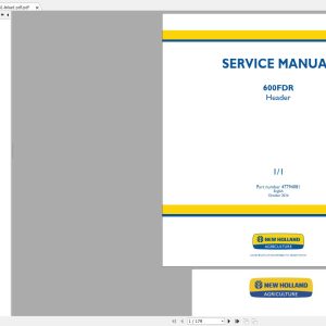 New Holland Agriculture Equipment Header Service Manuals (6)