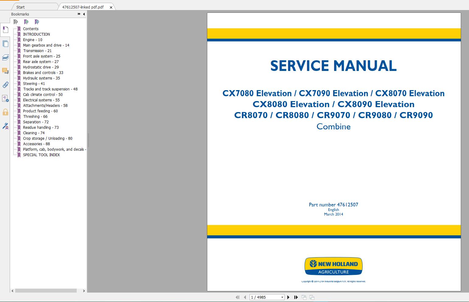 New Holland Agriculture Equipment Service Manuals New Model DVD (8)