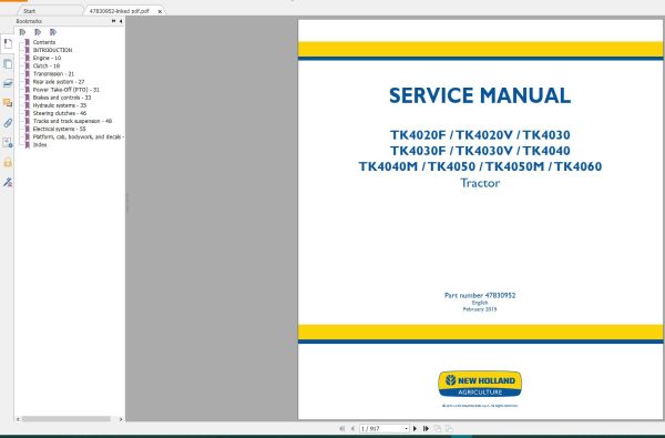 New Holland Agriculture Equipment Tractors Service Manuals DVD (2)