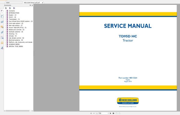 New Holland Agriculture Equipment Tractors Service Manuals DVD (5)