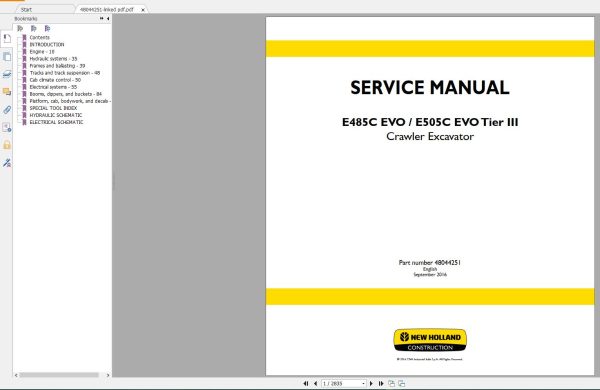 New Holland Construction Equipment Excavator Service Manuals DVD (6)