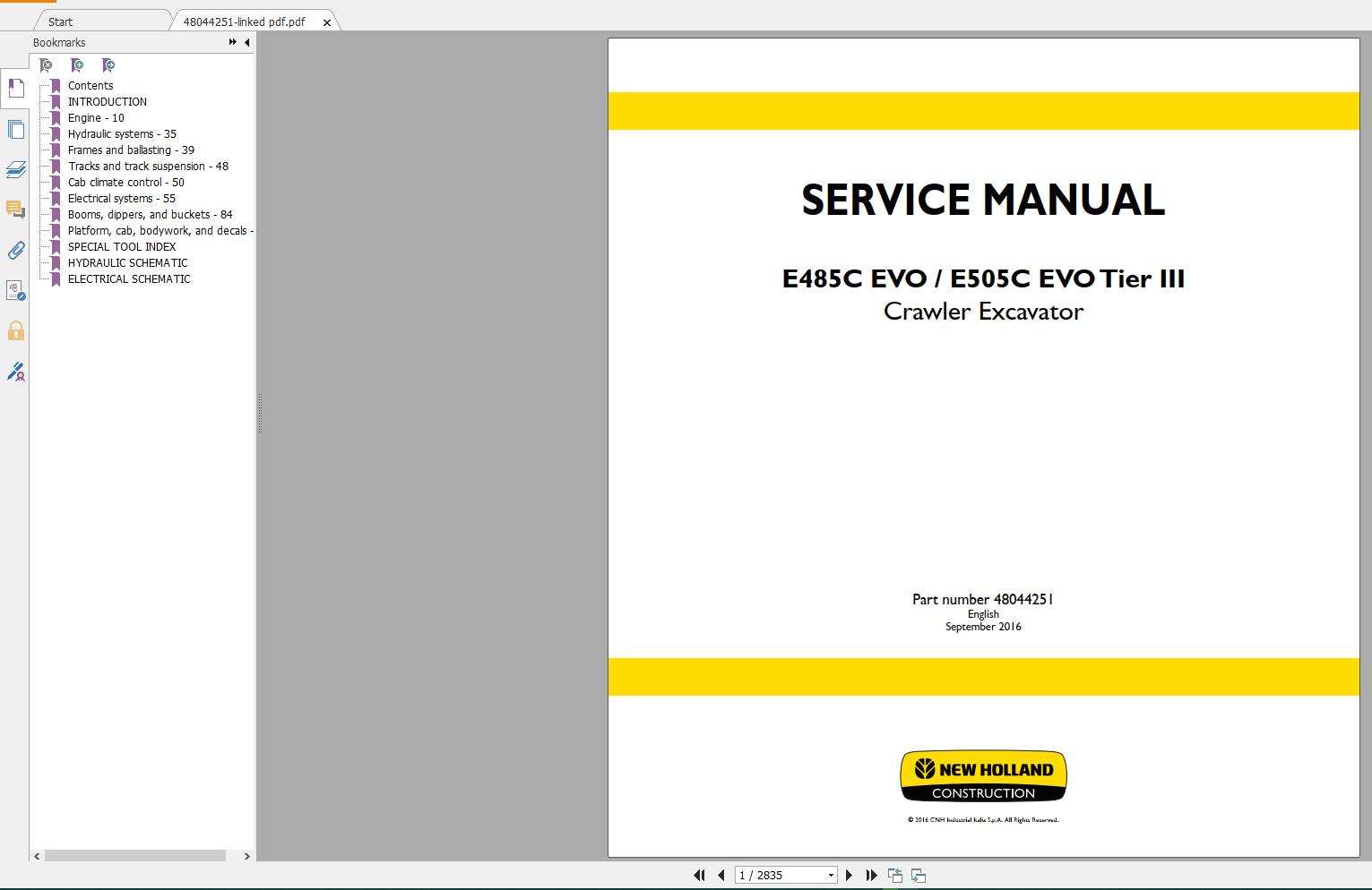 New Holland Construction Equipment Excavator Service Manuals DVD (6)