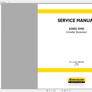 New Holland Construction Equipment Excavator Service Manuals DVD (8)