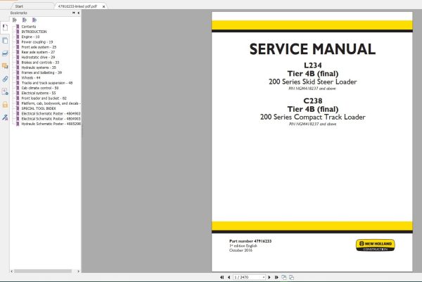 New Holland Construction Equipment Skid Steer Service Manuals (9)