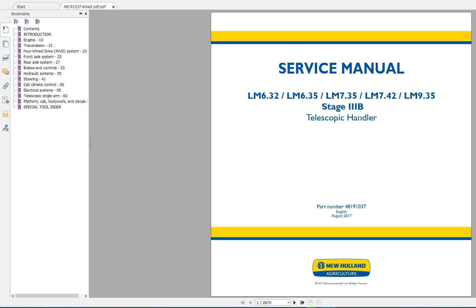 New Holland Construction Equipment Telehandlers Service Manuals (3)