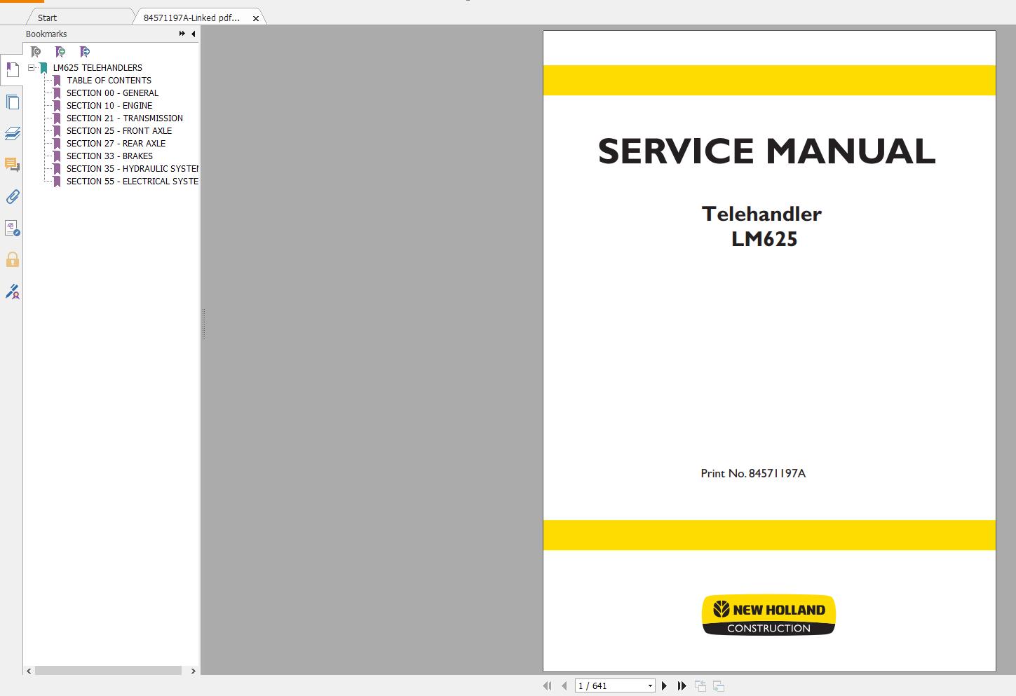 New Holland Construction Equipment Telehandlers Service Manuals (5)