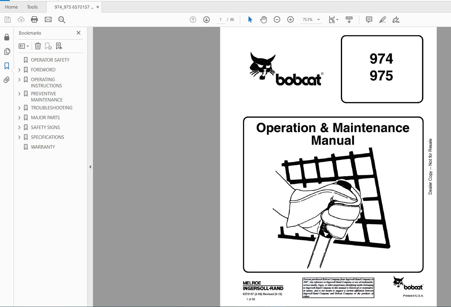 Bobcat Loader Service Library 2017 DVD3