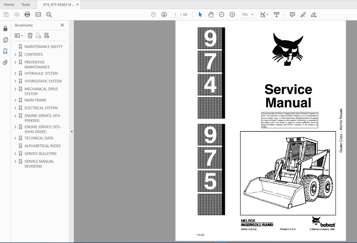 Bobcat Loader Service Library 2017 DVD7
