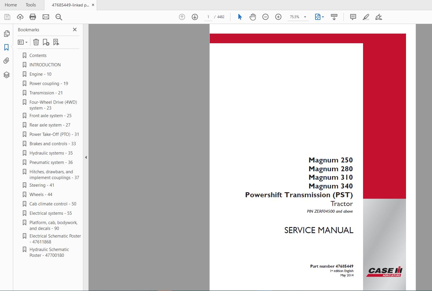 Case IH Agricultural 2019 Full Service Manual 150Gb12