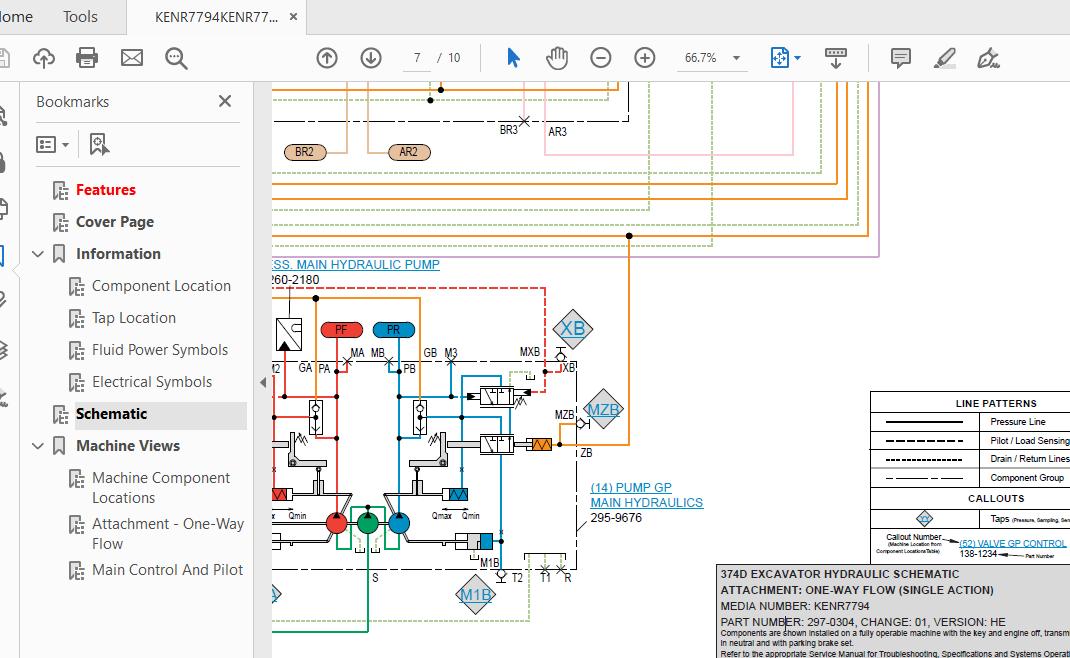 CAT 347D PAS1 UP Excavator Hydraulic Electrical System Attachment 3