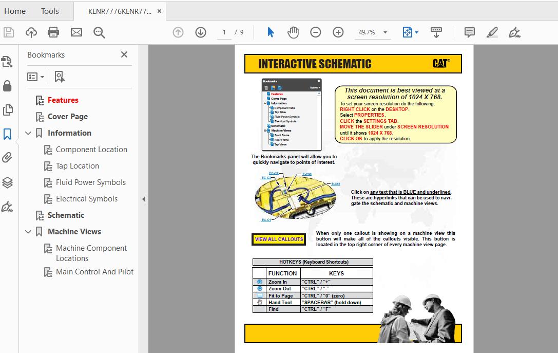 CAT 347D PAS1 UP Excavator Hydraulic Electrical System Attachment 6