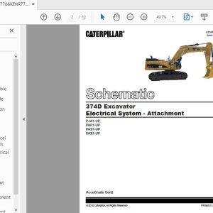 CAT 347D PAX1 UP Excavator Hydraulic Electrical System Attachment 2