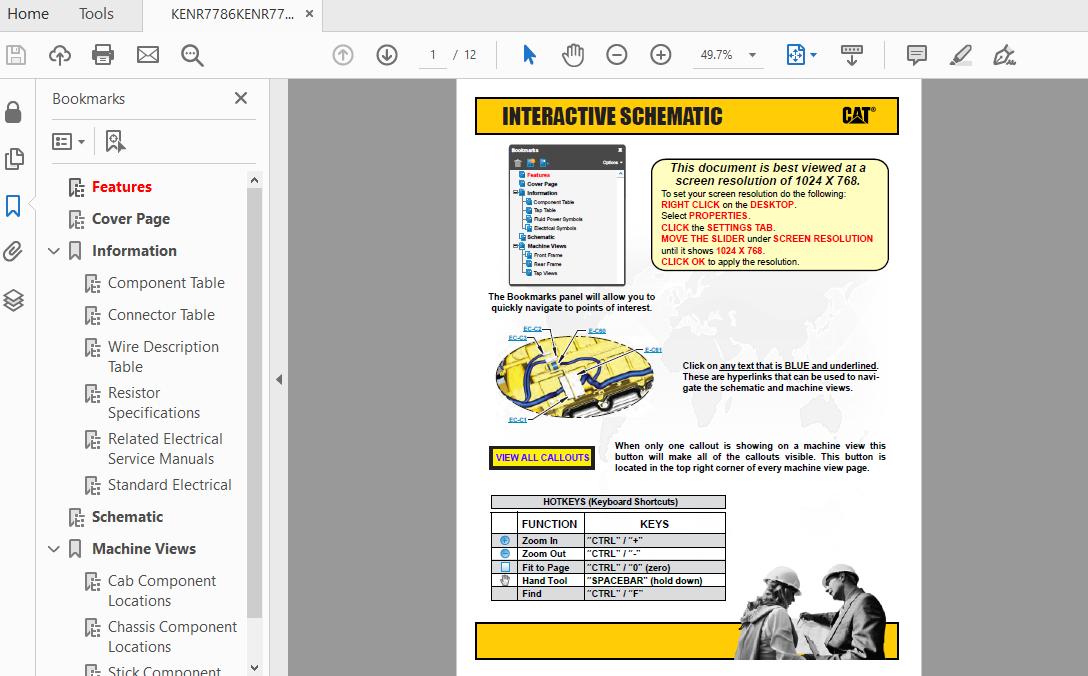 CAT 347D PJA1 UP Excavator Hydraulic Electrical System Attachment 2