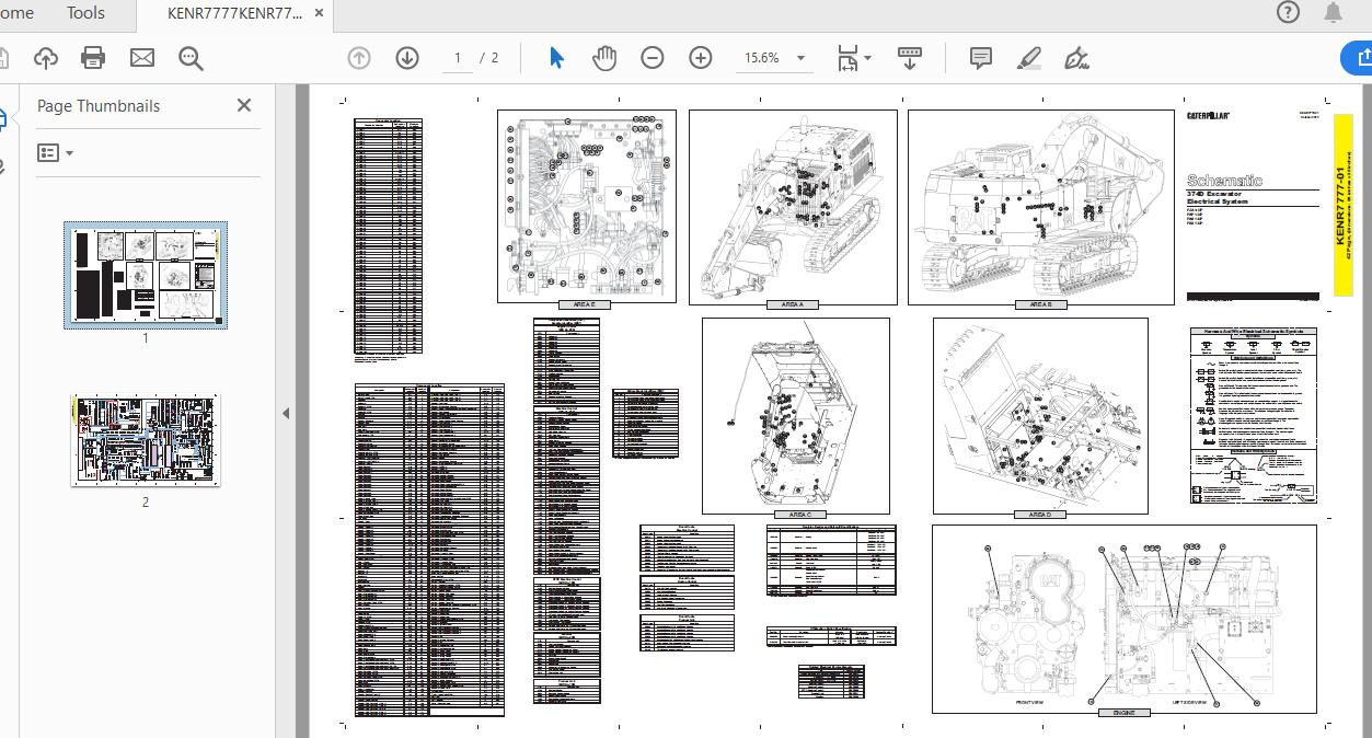 CAT 347D PJA1 UP Excavator Hydraulic Electrical System Attachment 3