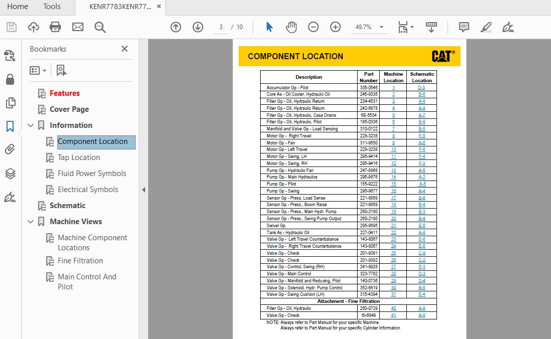 CAT 347D PJA1 UP Excavator Hydraulic Electrical System Attachment 5