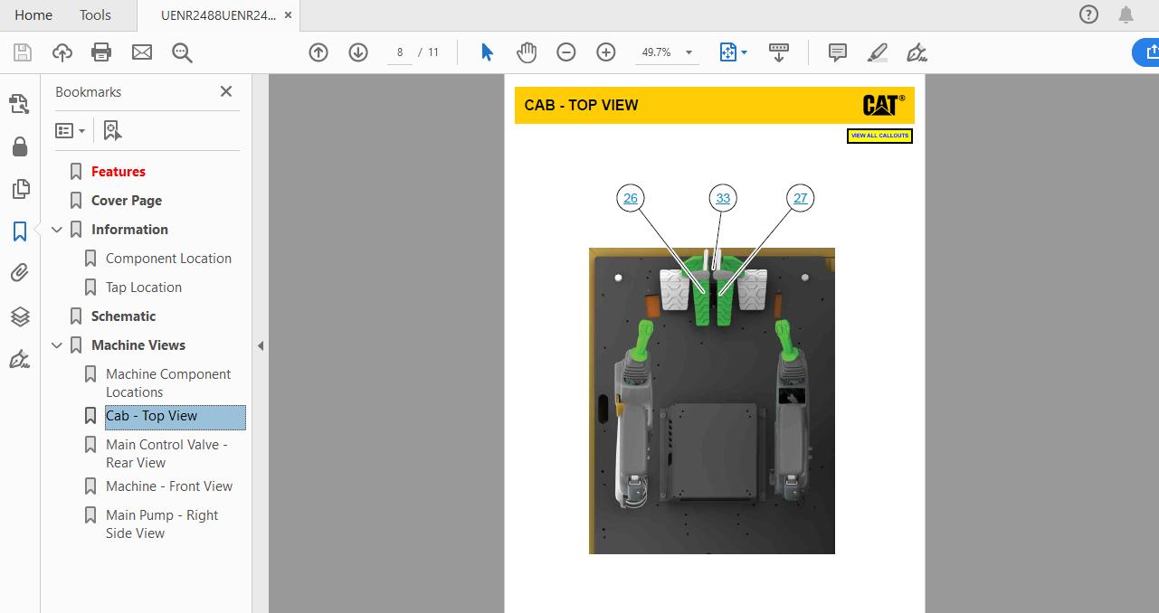 CAT 347F AP41 UP Excavator Hydraulic Electrical System Attachment 6