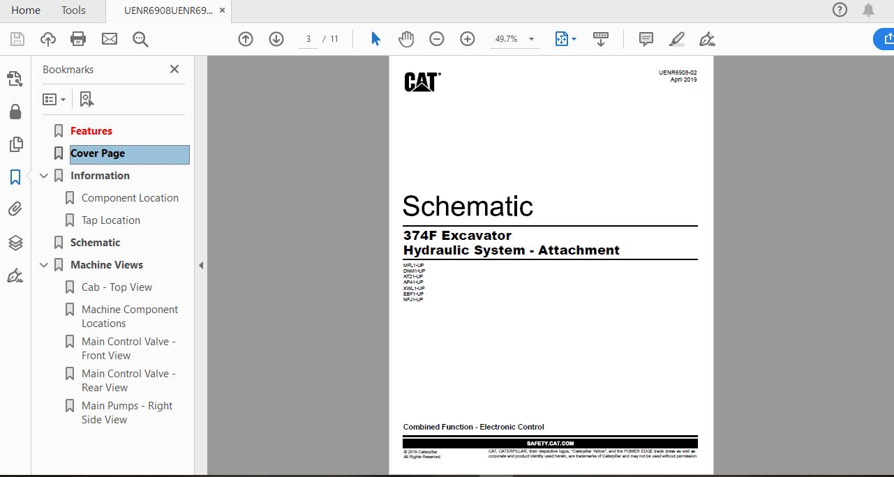 CAT 347F DNM1 UP Excavator Hydraulic Electrical System Attachment 3