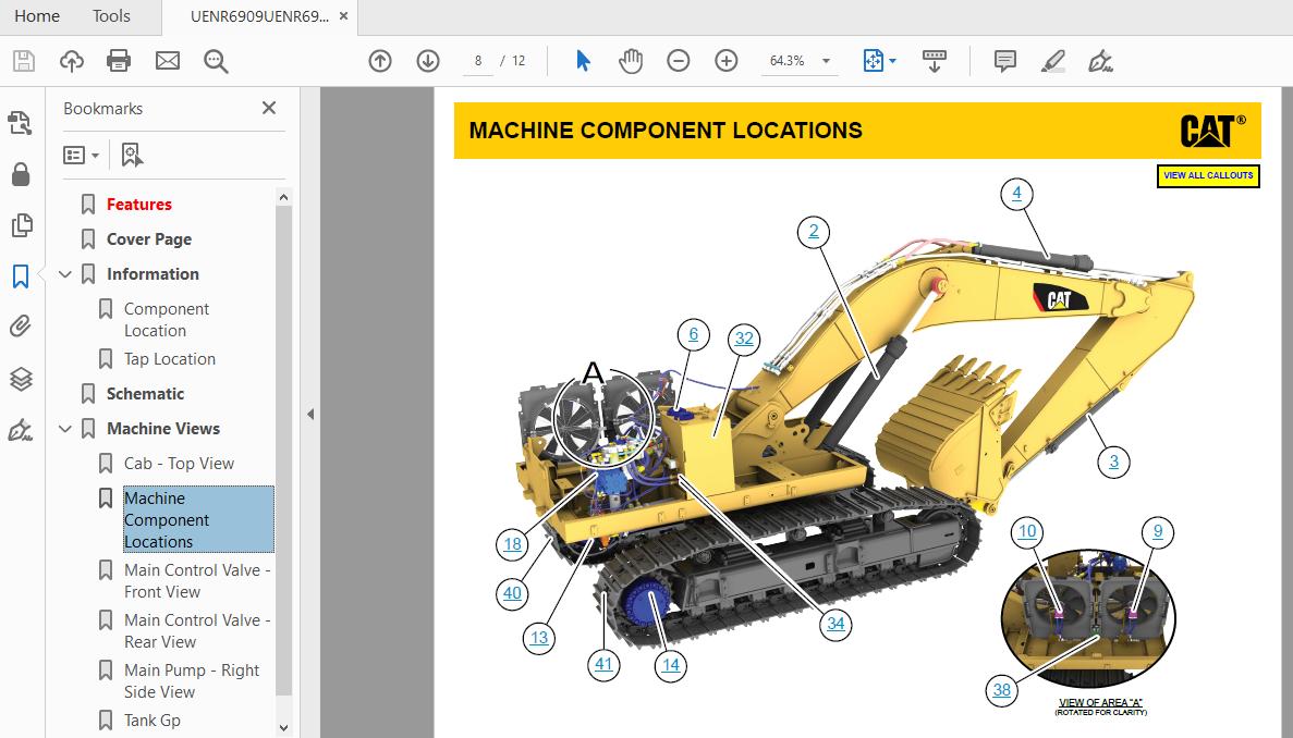 CAT 347F EBF1 UP Excavator Hydraulic Electrical System Attachment 5