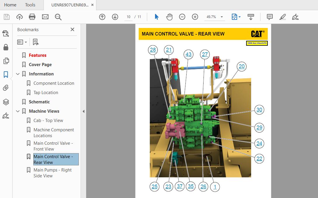 CAT 347F EBF1 UP Excavator Hydraulic Electrical System Attachment 6