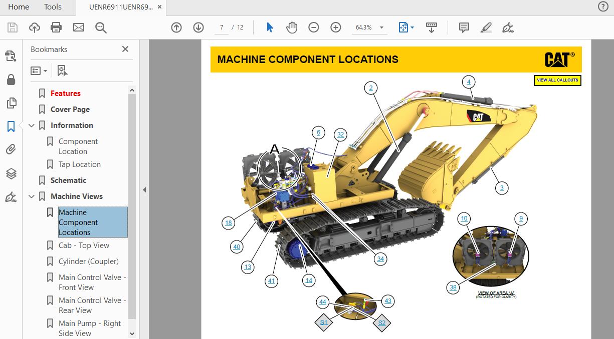 CAT 347F MLF1 UP Excavator Hydraulic Electrical System Attachment 6