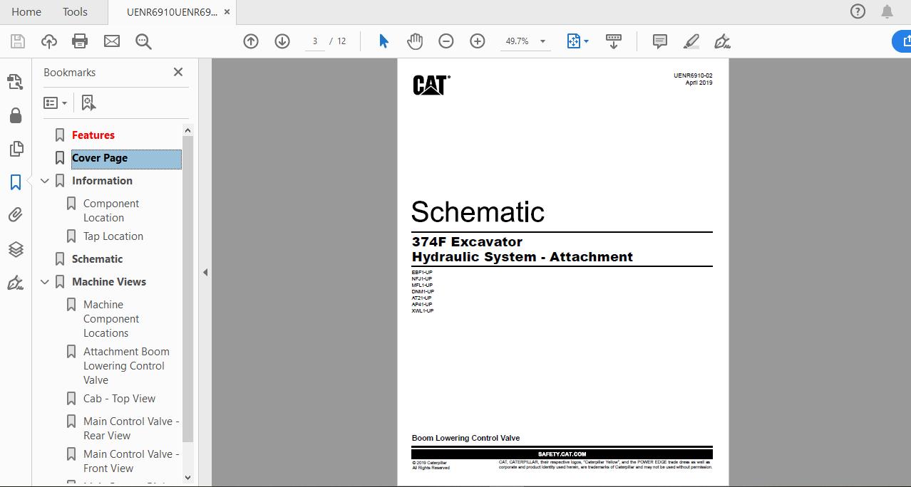 CAT 347F NFJ1 UP Excavator Hydraulic Electrical System Attachment 2