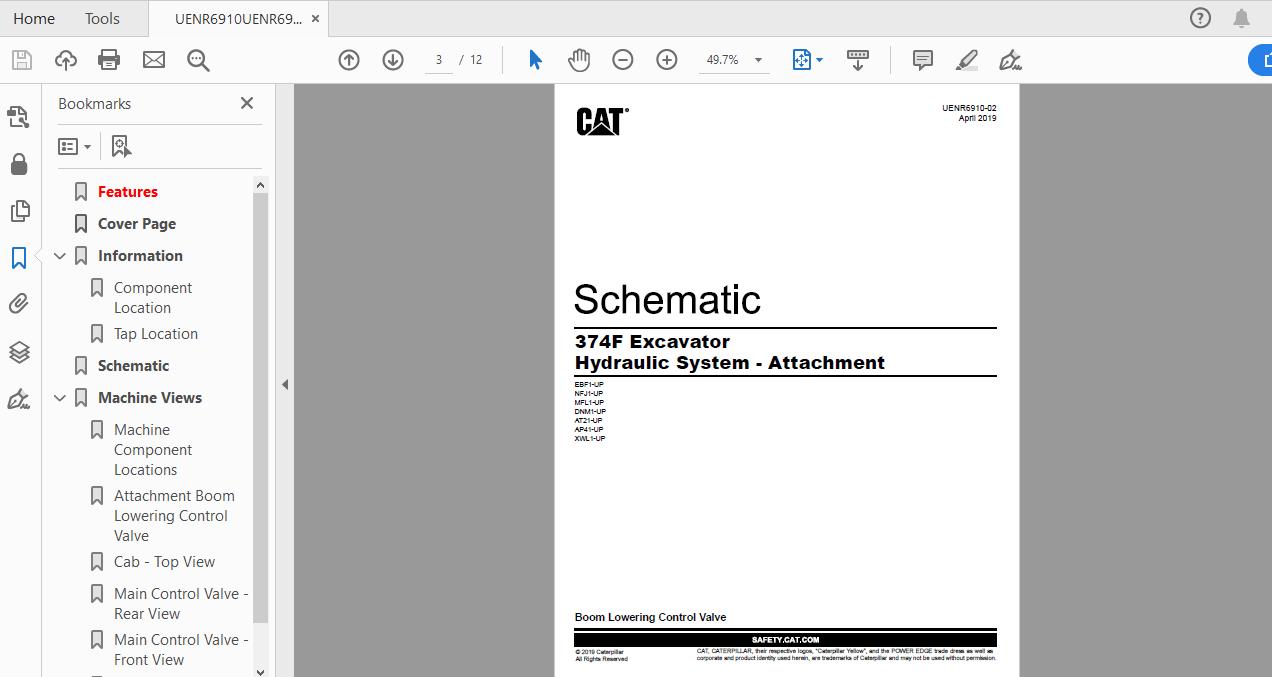 CAT 347F XWL1 UP Excavator Hydraulic Electrical System Attachment 2