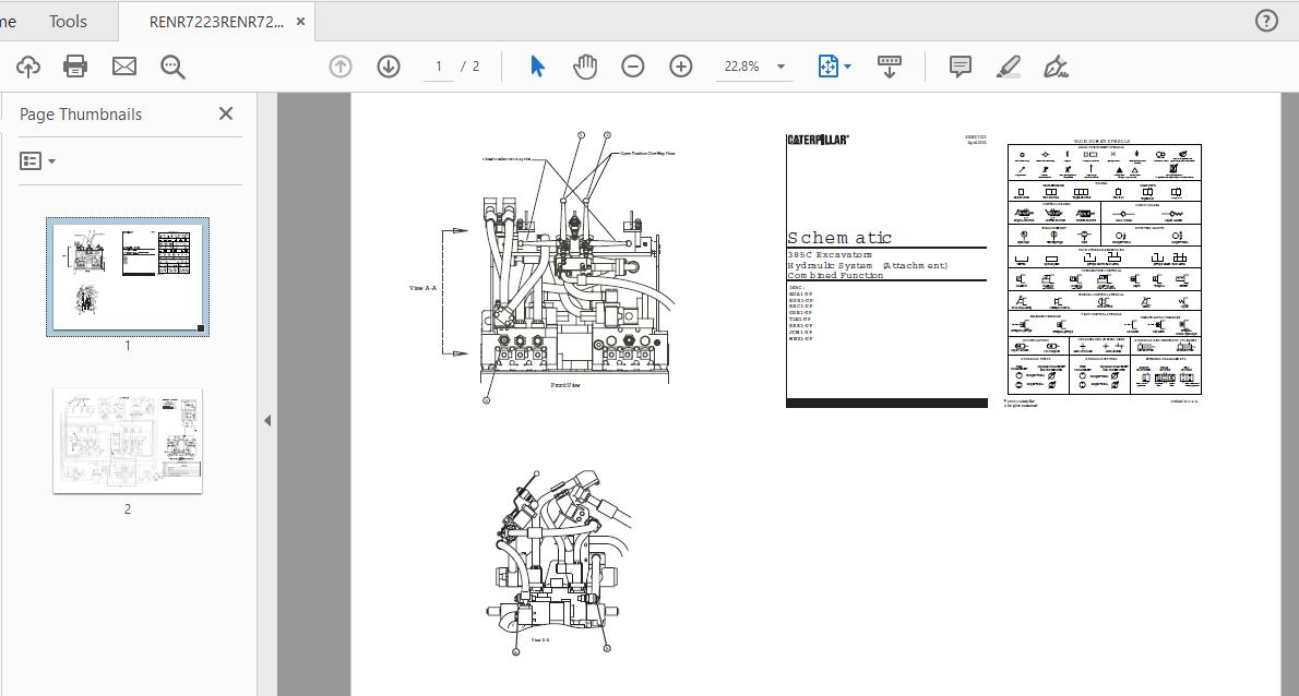 CAT 365C 385C KKK1 UP Excavator Hydraulic Electrical System Attachment 6