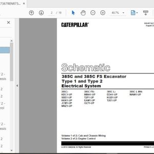 CAT 365C 385C MNZ1 UP Excavator Hydraulic Electrical System Attachment 3