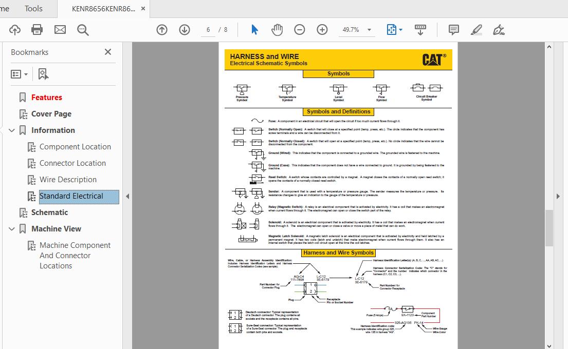 CAT 365C 385C SBE1 UP Excavator Hydraulic Electrical System Attachment 7
