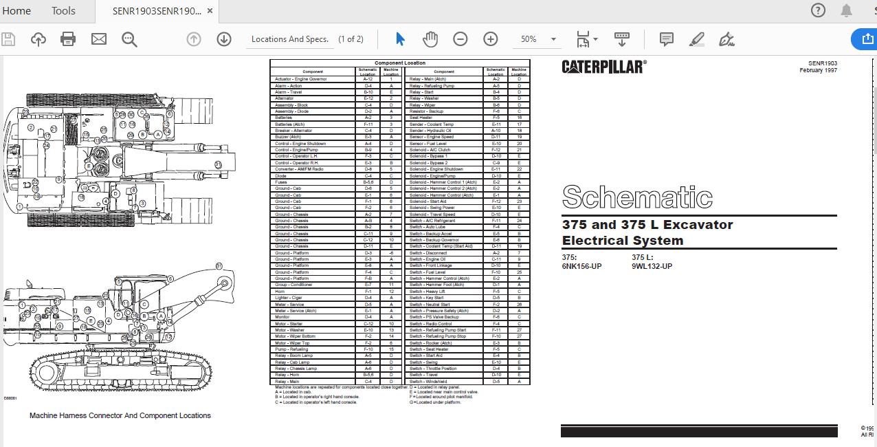 CAT 375 375L 6NK1 UP Excavator Hydraulic Electrical System Attachment 7