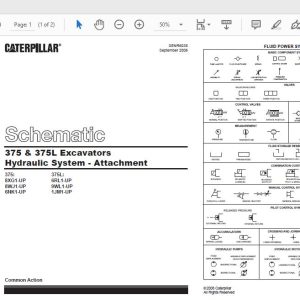 CAT 375 375L 6NK156 UP Excavator Hydraulic Electrical System Attachment 3