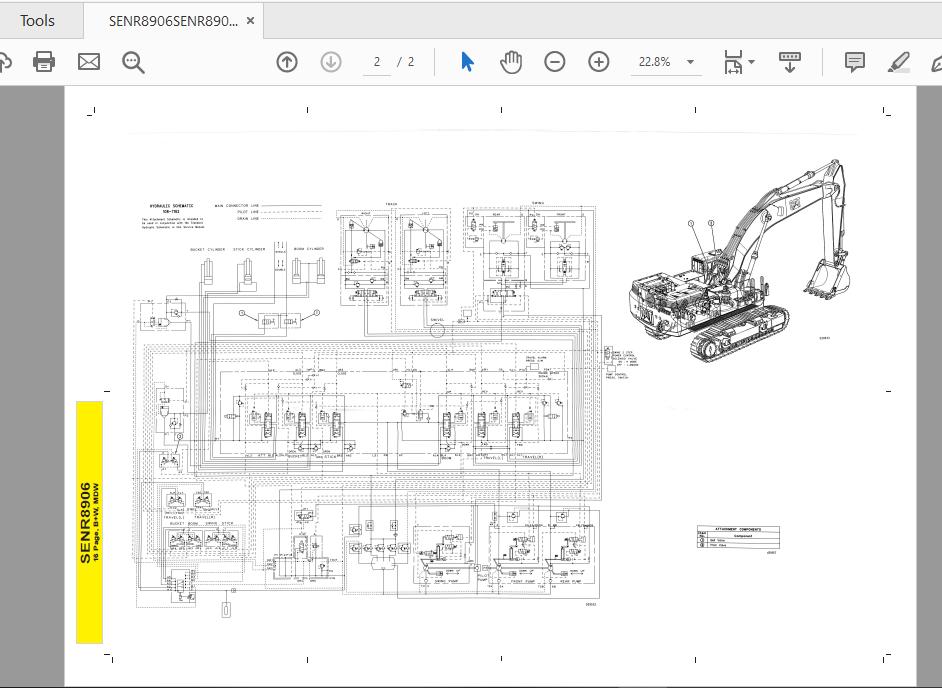 CAT 375 375L 6NK156 UP Excavator Hydraulic Electrical System Attachment 4