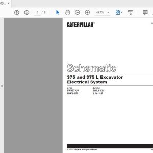CAT 375 375L 8WJ91 UP Excavator Hydraulic Electrical System Attachment 2