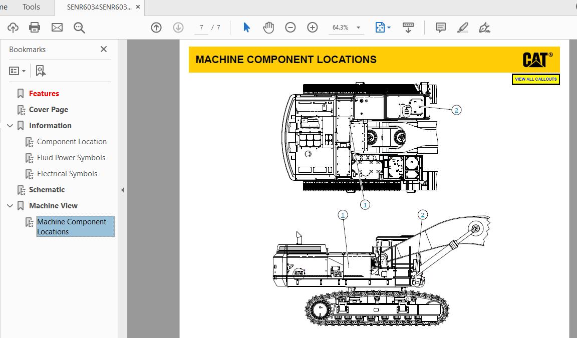 CAT 375 375L 8WJ91 UP Excavator Hydraulic Electrical System Attachment 4