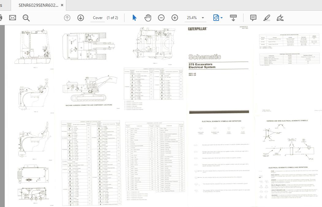 CAT 375 375L 8XG91 UP Excavator Hydraulic Electrical System Attachment 3