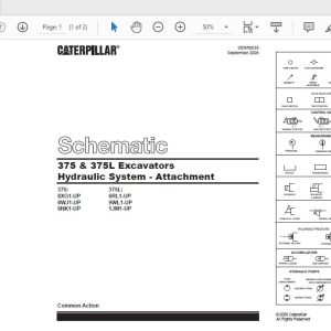 CAT 375 375L 9WL132 UP Excavator Hydraulic Electrical System Attachment 2