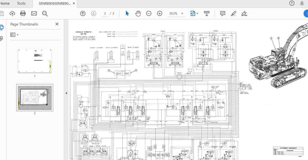 CAT 375 375L 9WL132 UP Excavator Hydraulic Electrical System Attachment 3
