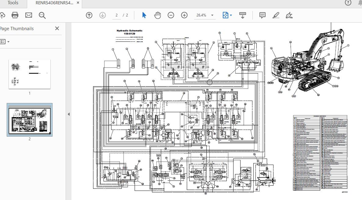 CAT 385B ANS1 UP Excavator Hydraulic Electrical System Attachment 1