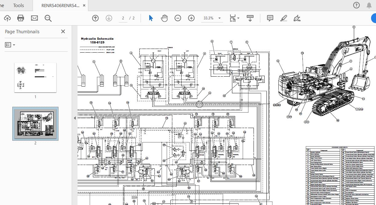 CAT 385B RCD1 UP Excavator Hydraulic Electrical System Attachment 3