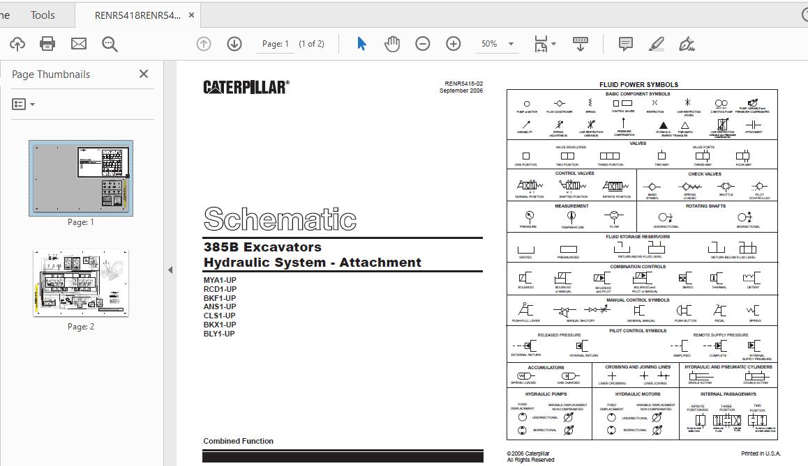 CAT 385B RCD1 UP Excavator Hydraulic Electrical System Attachment 4
