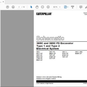 CAT 385C FS EAM1 UP Excavator Hydraulic Electrical System Attachment 1