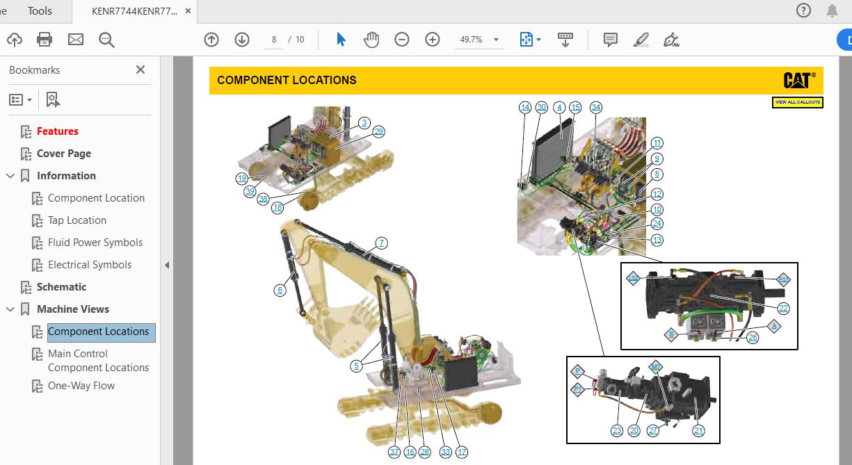 CAT 390D KCZ1 UP Excavator Hydraulic Electrical System Attachment 5