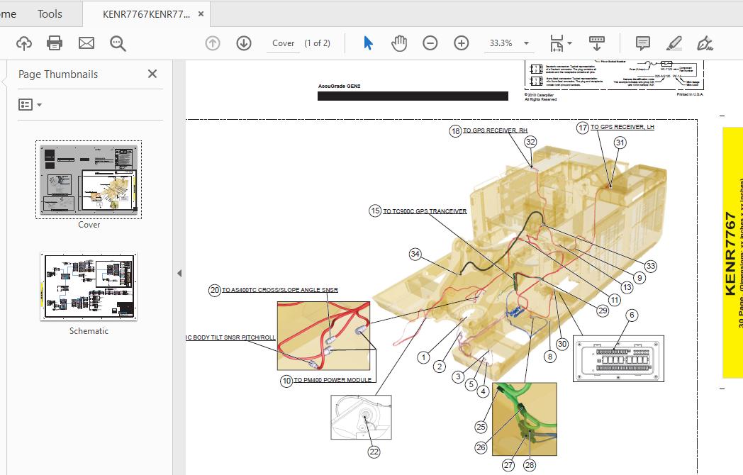 CAT 390D WAG1 UP Excavator Hydraulic Electrical System Attachment 1