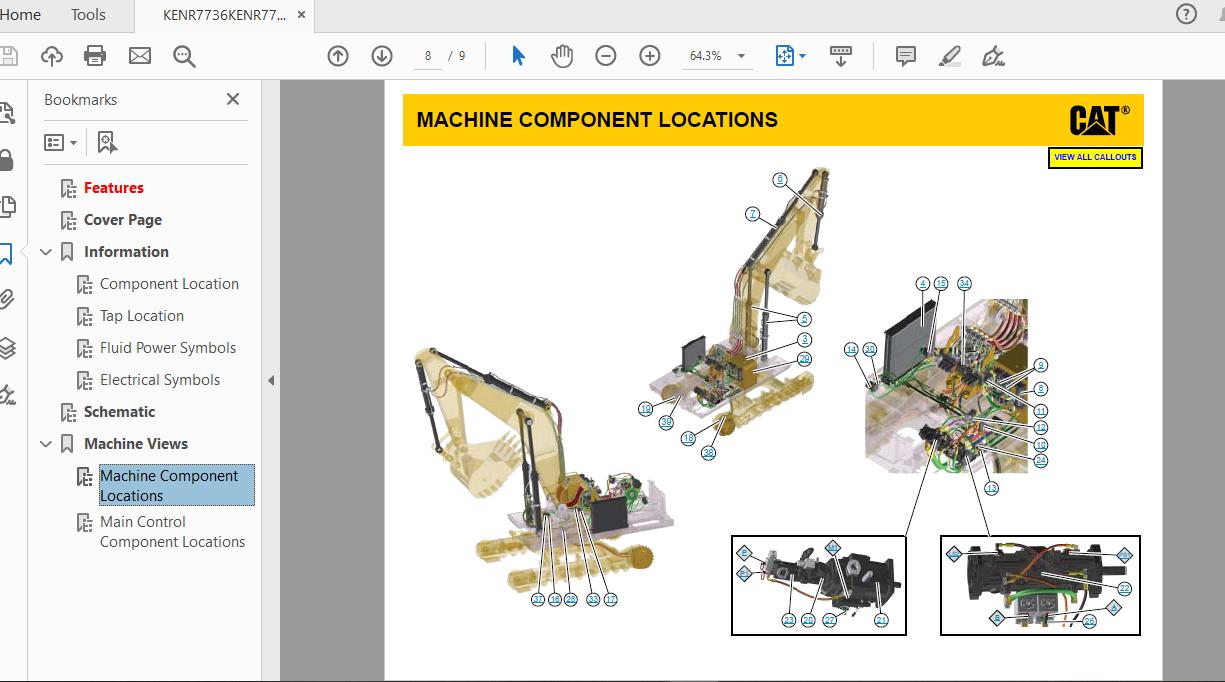 CAT 390D WAG1 UP Excavator Hydraulic Electrical System Attachment 6