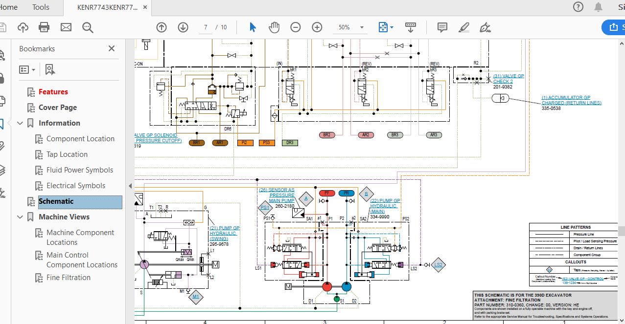 CAT 390D WAP1 UP Excavator Hydraulic Electrical System Attachment 3