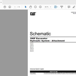 CAT 390F FEH1 UP Excavator Hydraulic Electrical System Attachment 2