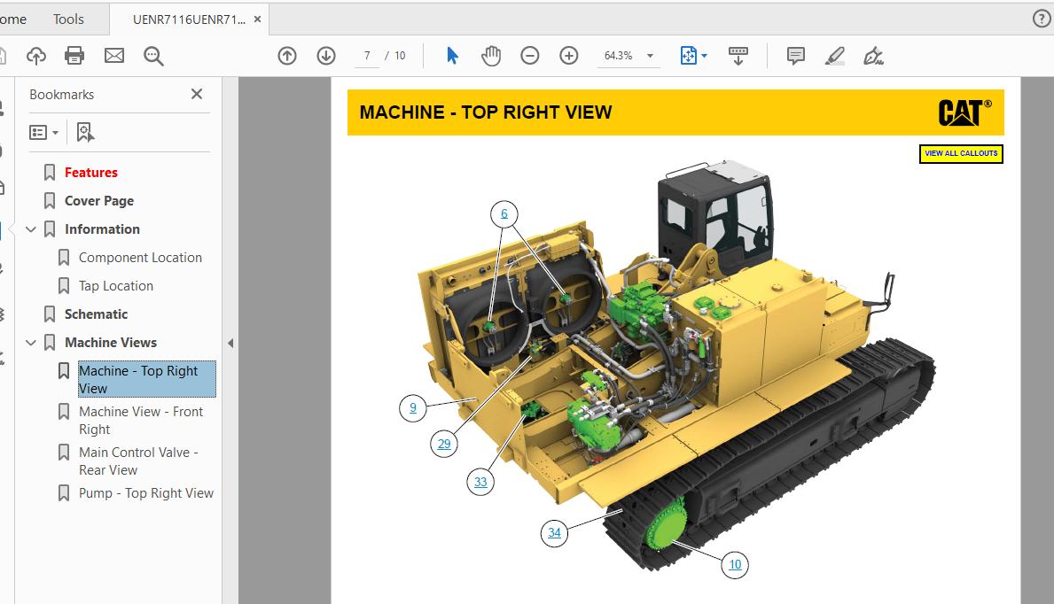 CAT 390F FEH1 UP Excavator Hydraulic Electrical System Attachment 5