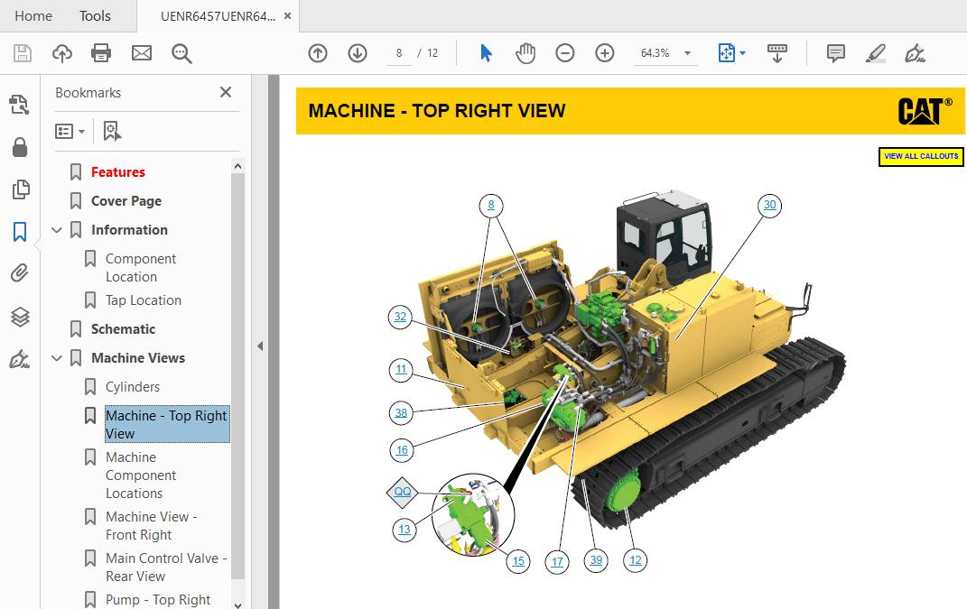 CAT 390F HJD1 UP Excavator Hydraulic Electrical System Attachment 5